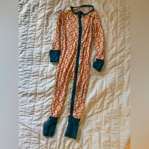 Little Sleepies Rainbow and Teal Kids Footie